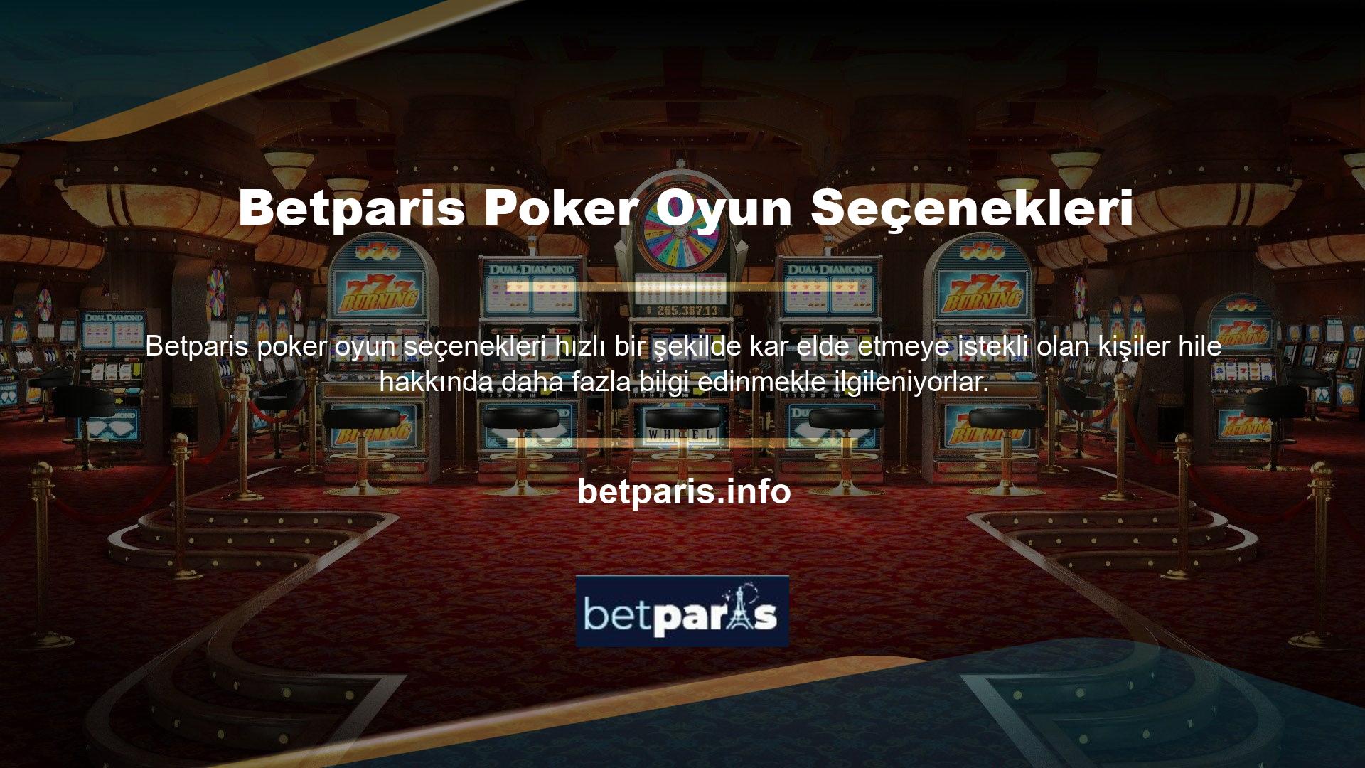 Bu yüzden şu soruya cevap arıyoruz: En iyi poker sitelerinde kısayollar veya püf noktaları var mı? Bahis siteleri, bahis seçeneklerini gerçek zamanlı olarak takip edebilme yeteneğine sahip olup, hile yapılmamasını sağlar